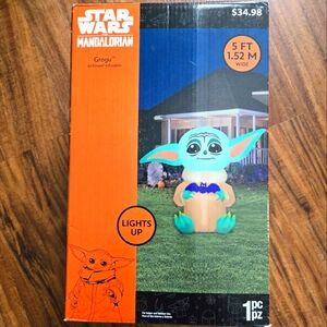 Star Wars The Mandalorian Grogu Halloween Airblown Inflatable 5' Gemmy 2023